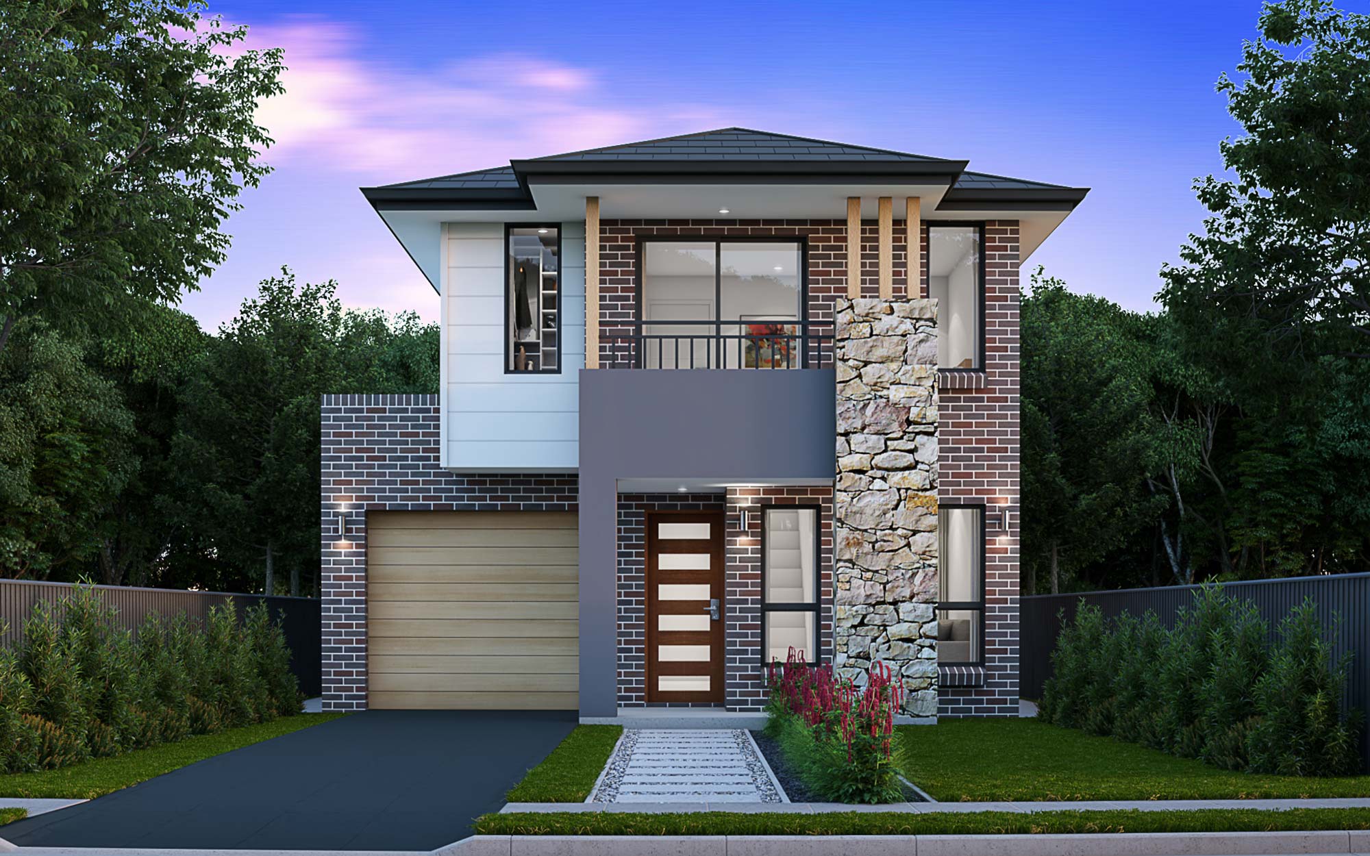 Narrow Block House Designs | Worthington Homes